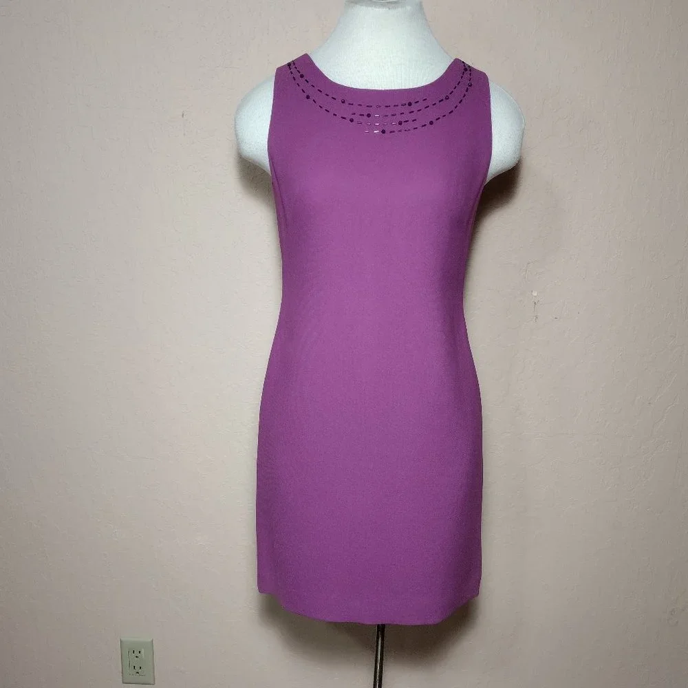 Elegant Sequin Embroidered Neck Sleeveless Party Dress NWOT - Picture 2 of 13